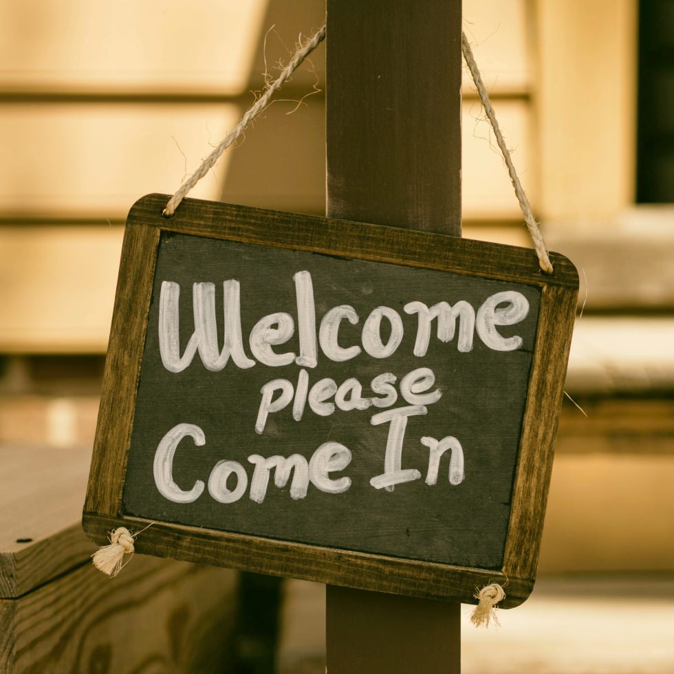 welcome sign inviting nonprofits to apply for grant funding