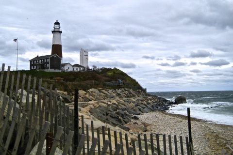 Montauk Lighthouse on Long Island New York near Nassau and Suffolk Counties